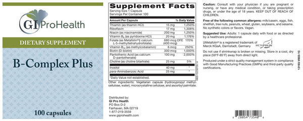 B Complex Plus | High-Potency Activated B Vitamins – GI ProHealth