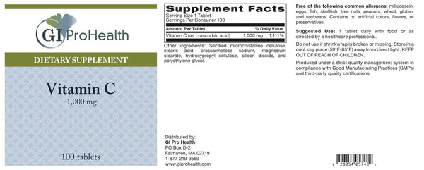 Shop Vitamin C 1000mg for Immune System Support - GI ProHealth